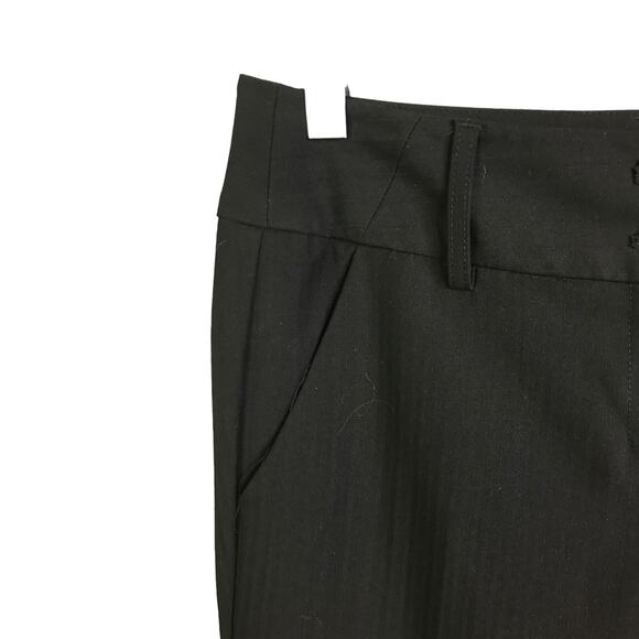 Amanda + Chelsea Pants Womens 0 Black Pinstriped Straight‎ Leg Stretch Mid-Rise - Picture 5 of 8